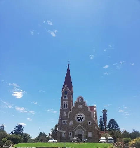 The Christuskirche Lutheran church in Windhoek on a sunny day
