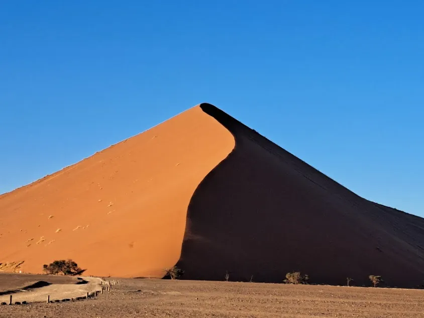 Namibian dune at dusk and dawn